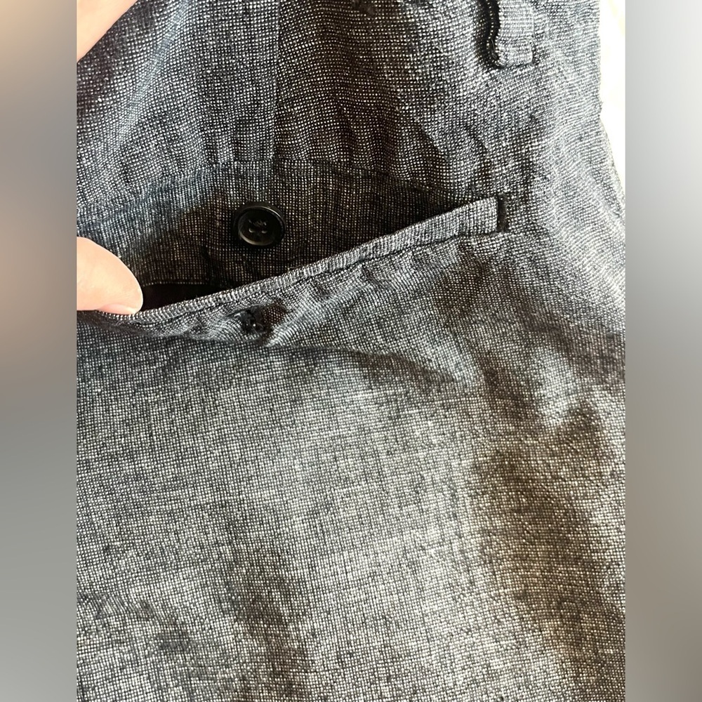 Banana Republic Men’s Unisex Gray Blue Linen Blend Shorts w Pockets Size 29 - Picture 11 of 12